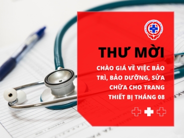 thu moi chao gia ve viec bao tri bao duong sua chua cho trang thiet bi thang 08
